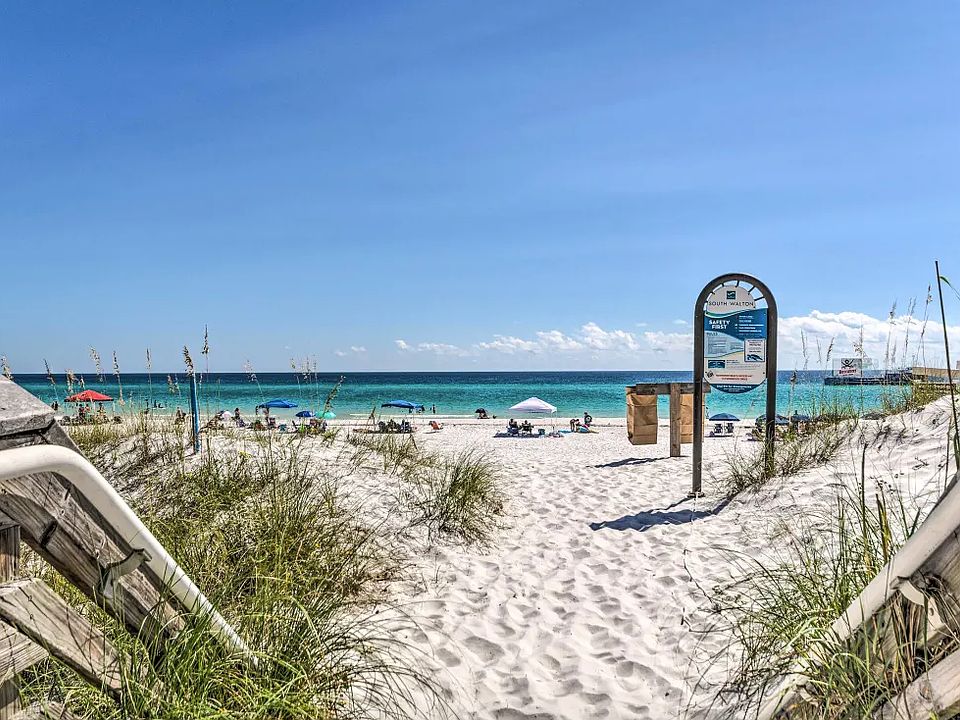 Steps to the neighborhood beach access. Parking is not available at this location so beach is more quiet than other locations.