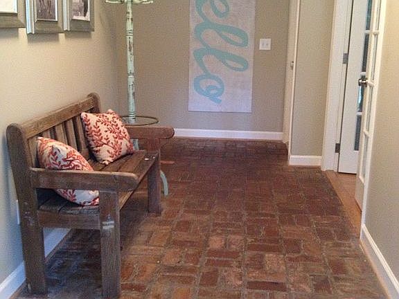 Foyer- real brick flooring 