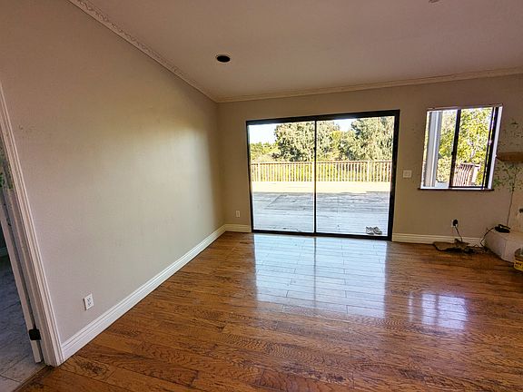Family room with access to deck