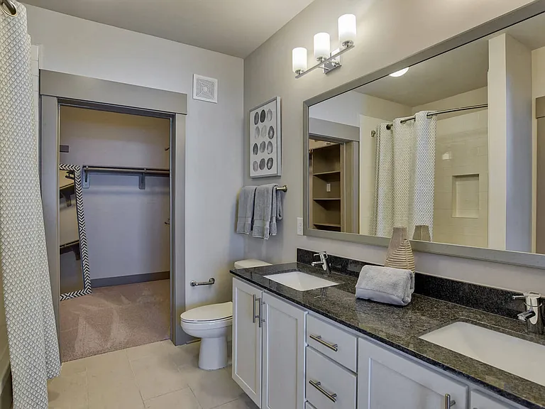 Double bathroom vanities in select apartment homes