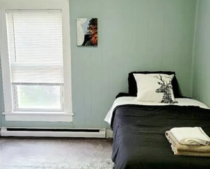 Twin bed in second bedroom