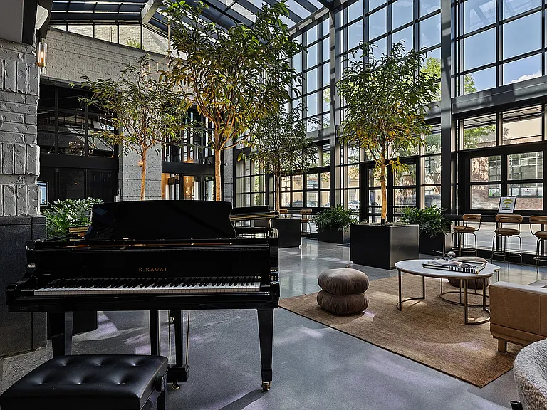 Glass Atrium Grand Piano