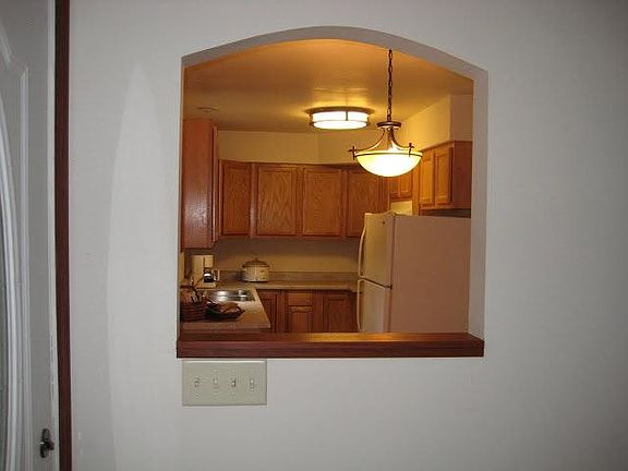 View of kitchen from entry way