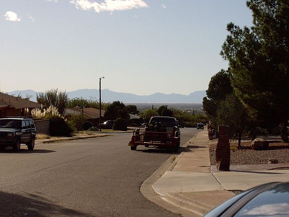 Zoom of mountains west.