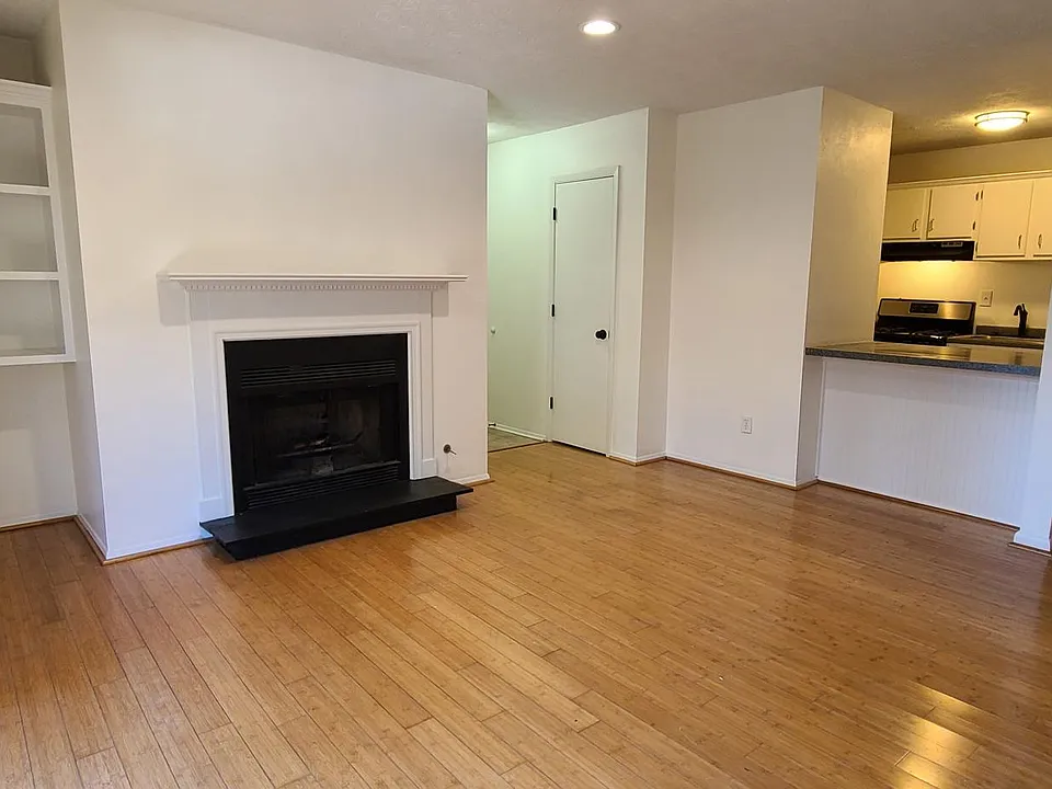 Living room with fireplace
