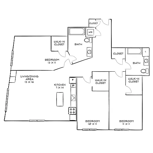 Floor plan Design 3B