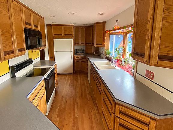 Kitchen has custom storage