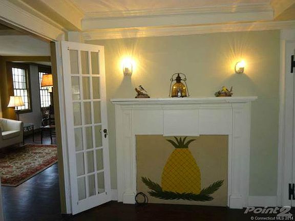 formal dining room , French doors ,wide board floors