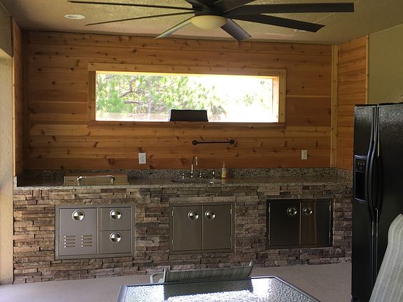 Wall is finished with Cedar 