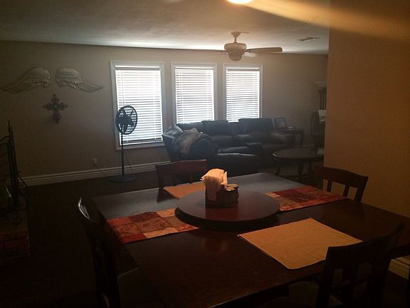 Dinning room with living room view