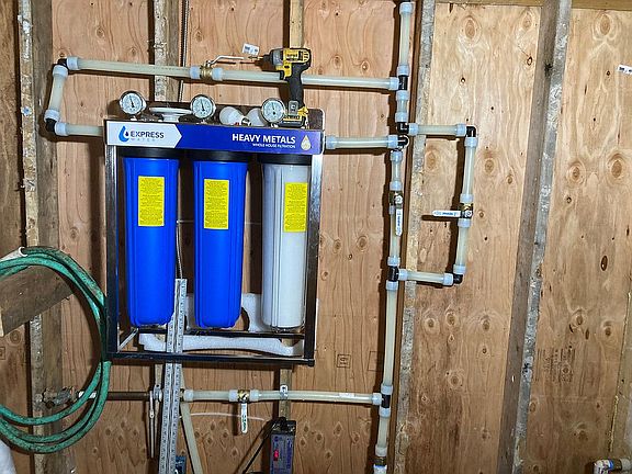 Filter system in pump house