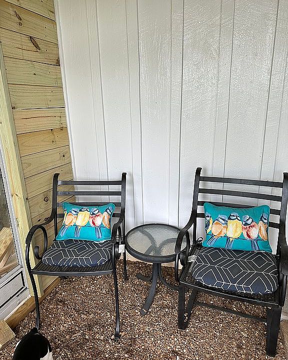 Sunroom porch sitting area