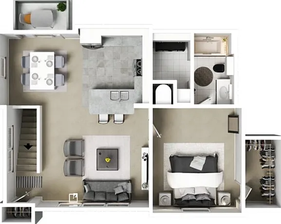 1bedroom 1 bathroom with attached garage 1bedroom 1 bathroom with attached garage