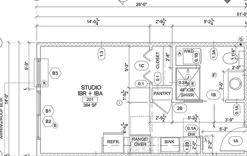 Floor plan Studio 1
