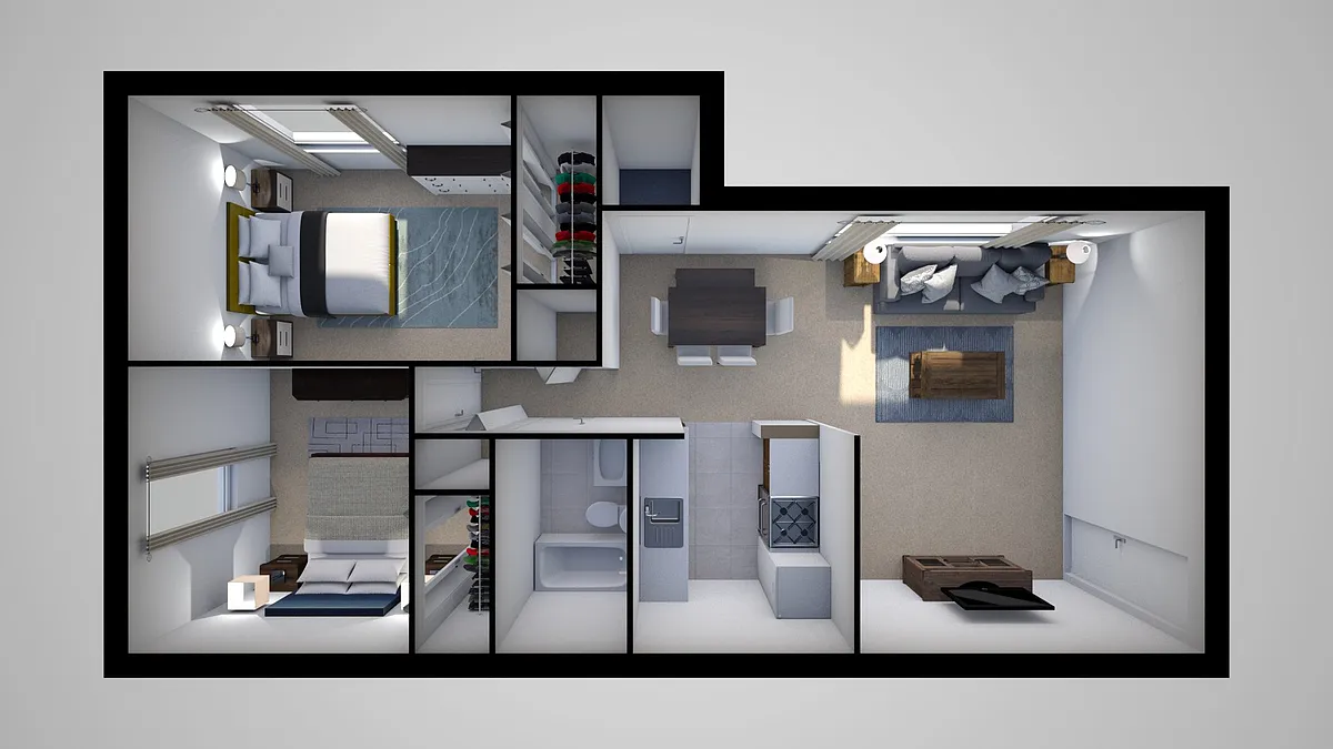 Floor plan 2 Bedrooms