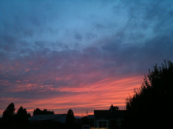 Sunset view from deck