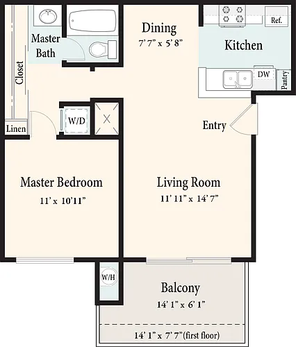 Floor plan Cedar - 1/1