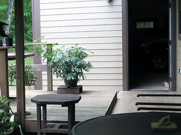 Garage from porch