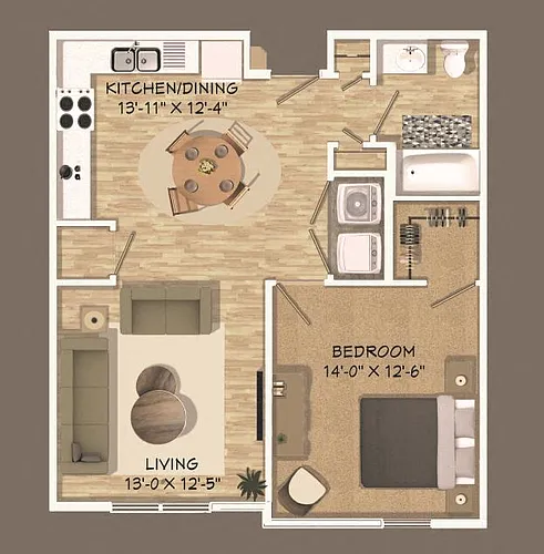 Floor plan 1 Bedroom