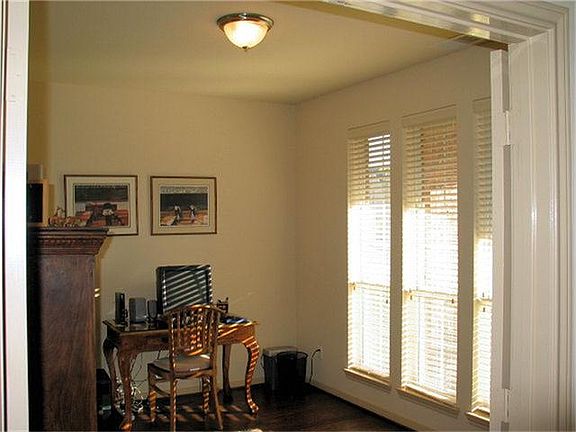 Front Study With French Doors & Wood Floor