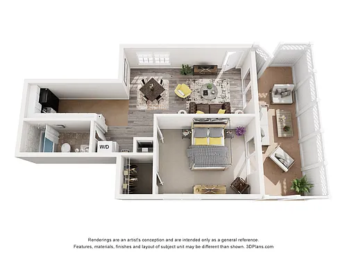 Floor plan 1 Bedroom Deluxe