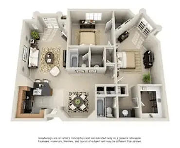 Floor plan 2 Bedroom A
