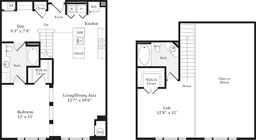 Floor plan 1 Bedroom R