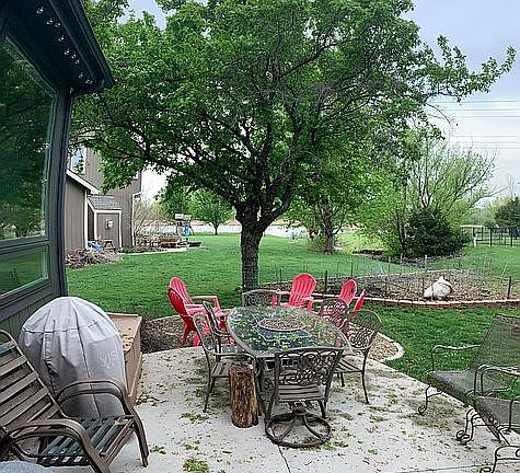 Backyard view of pond