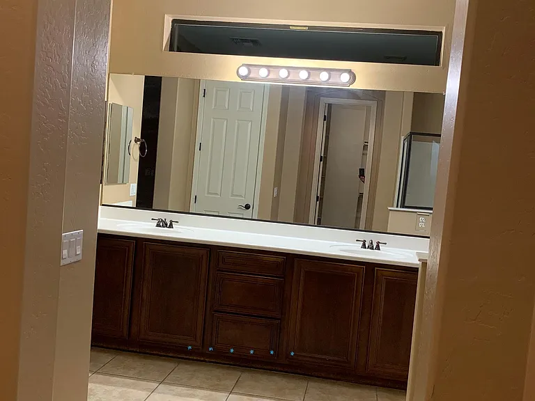 Master bath double vanity