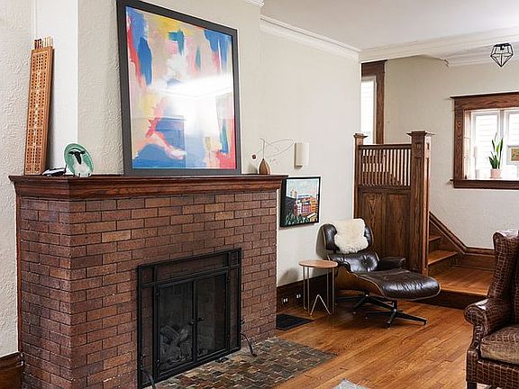Gas fireplace in living room