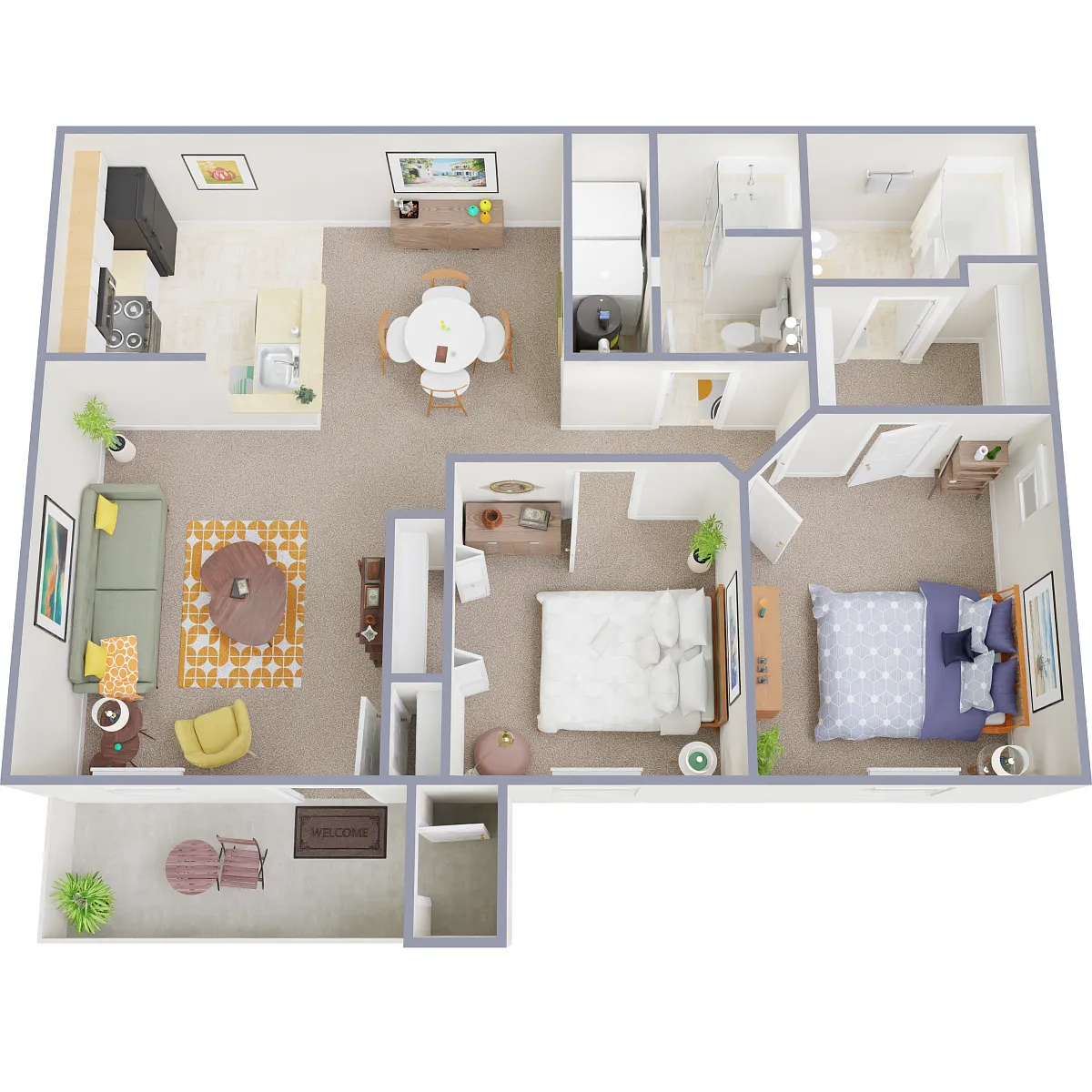 Floor plan 2Bedroom 2Bath