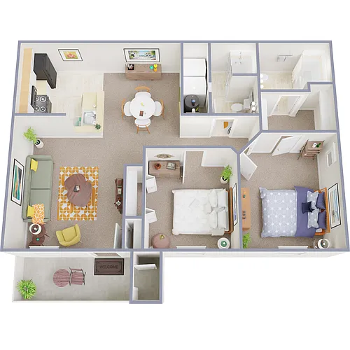 Floor plan 2Bedroom 2Bath