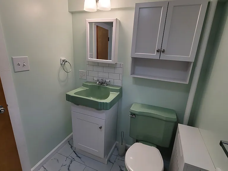 Bathroom located upstairs
