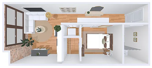 Floor plan 1bd/1b 3