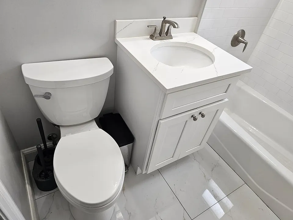 Bathroom newly renovated last year