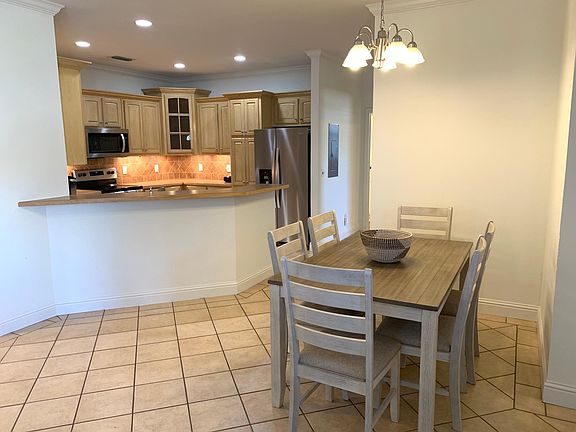 Separate eating area.
