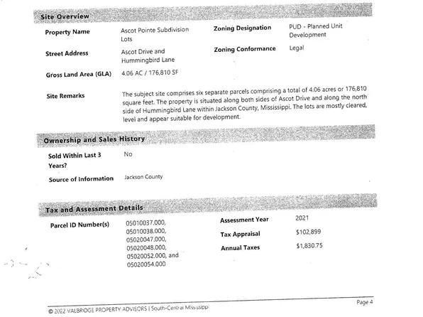 Ascot Drive And Hummingbird Ln, Biloxi, MS 39532