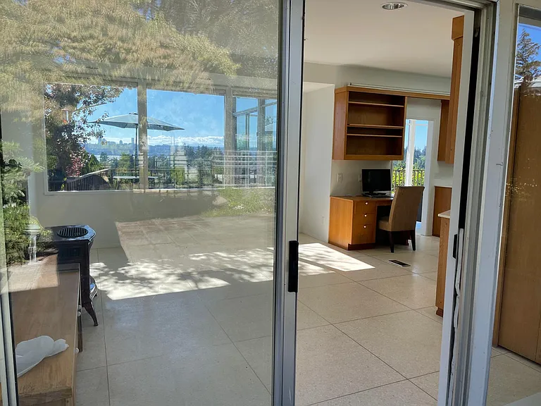 Kitchen nook from front patio