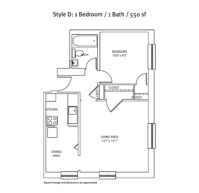 Floor plan 1 Bedroom