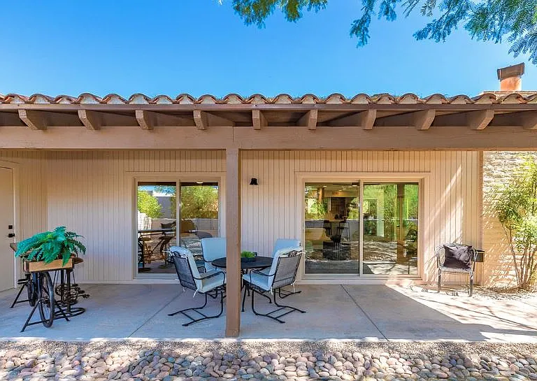 side patio from living room