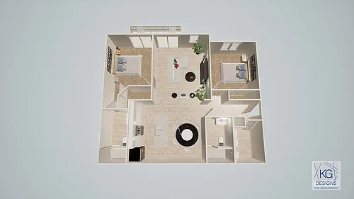 Floor plan 2 Bedroom ADA Unit