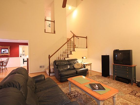 View of the formal dining room and kitchen from the great room.