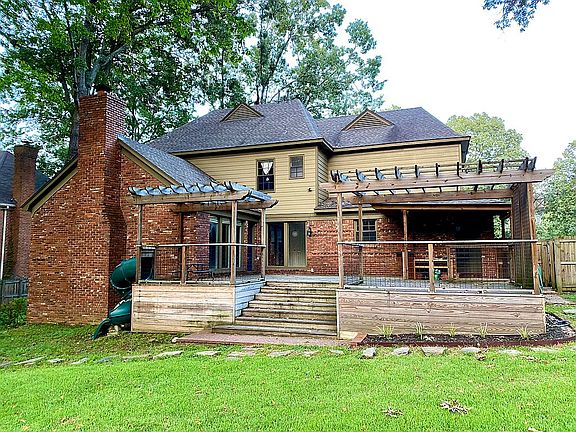 Large deck in backyard