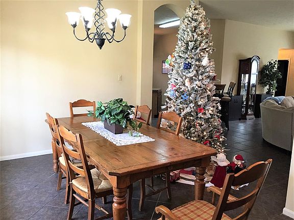 The formal dinning area is large enough to accommodate a large gathering of family and guest.