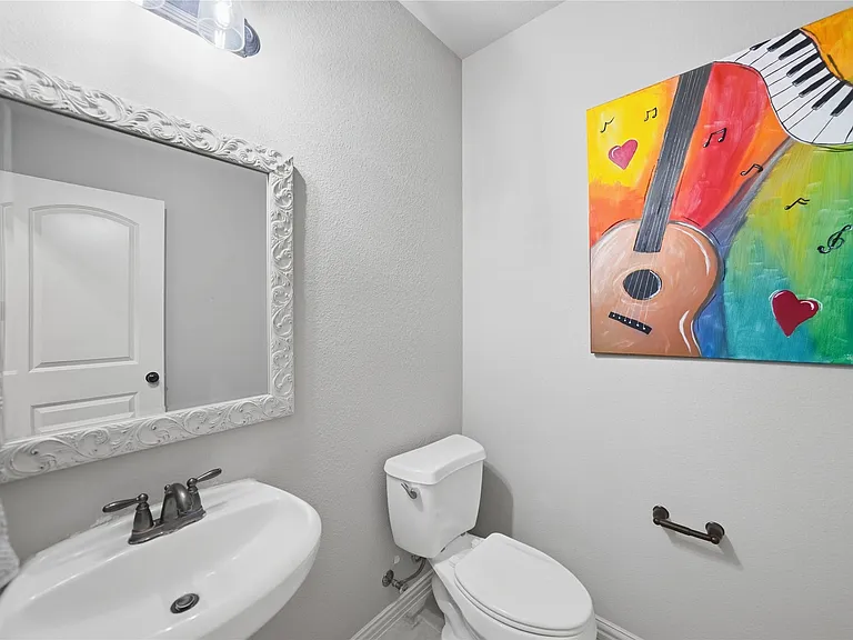 half bath off the laundry room