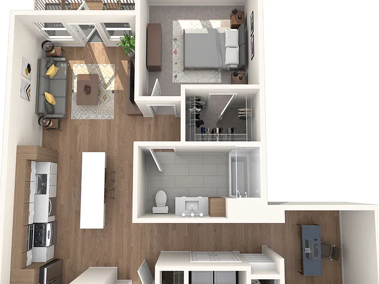 1 Bedroom, 1 Bath 1 Bedroom, 1 Bath