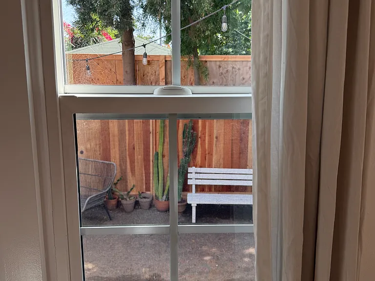 Bedroom window to backyard
