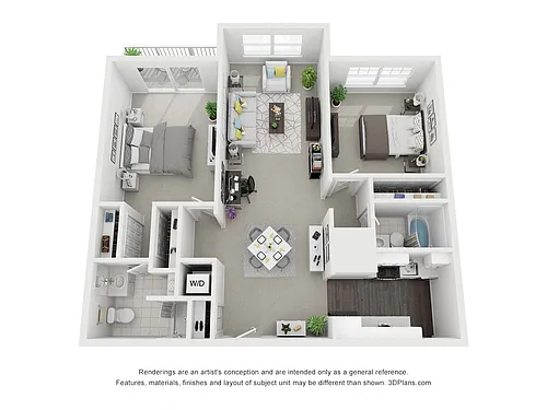 Floor plan 2 Bedroom - Type B