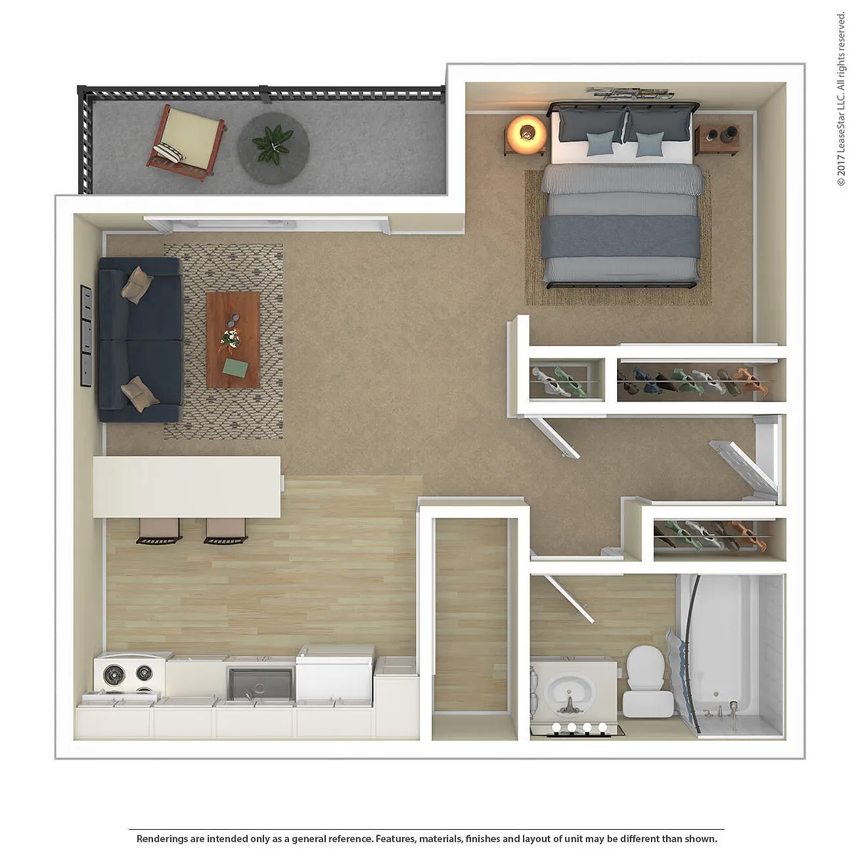 Floor plan Studio 480
