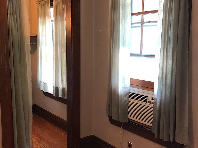 Bedroom with walk in closet.